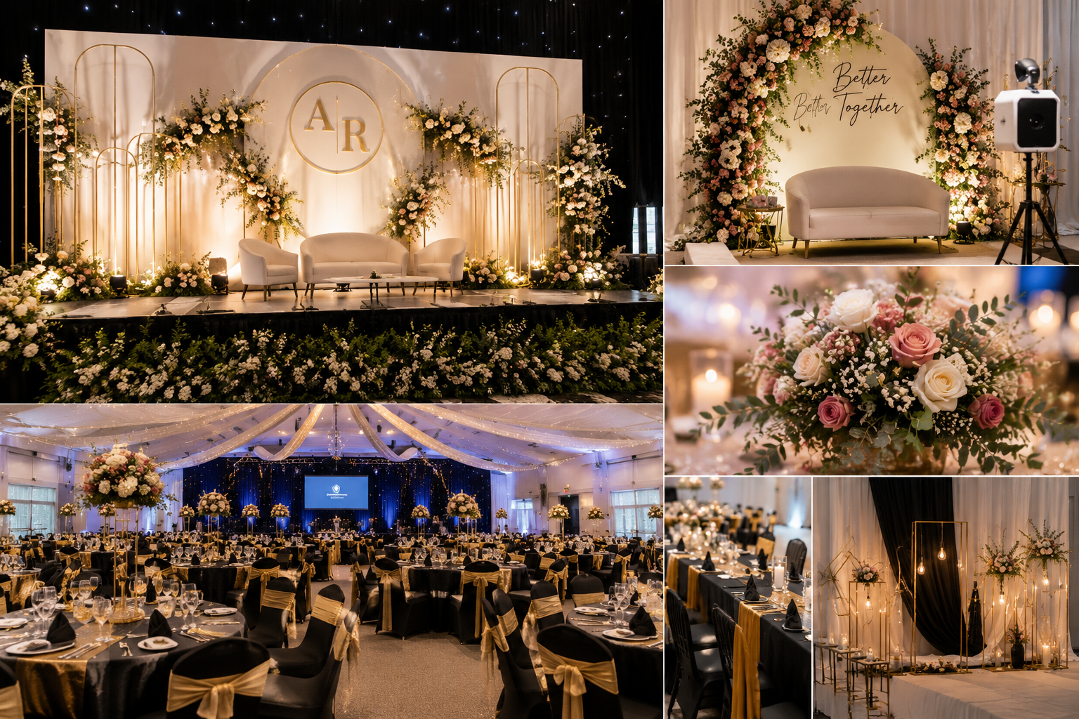 Dekorasi panggung dan backdrop acara